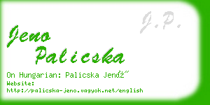 jeno palicska business card